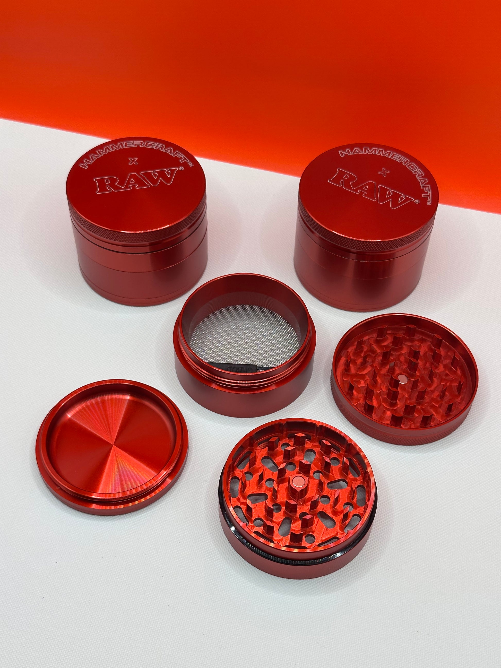 4 part metal grinder, with kief catcher, raw, Shop RAW Herb Grinders UK now!