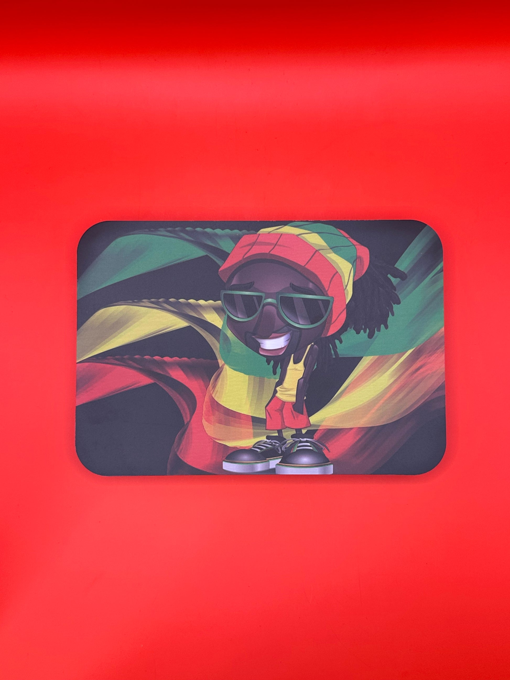 magnetic, metal, rasta, smoking tray, with lid, rolling tray