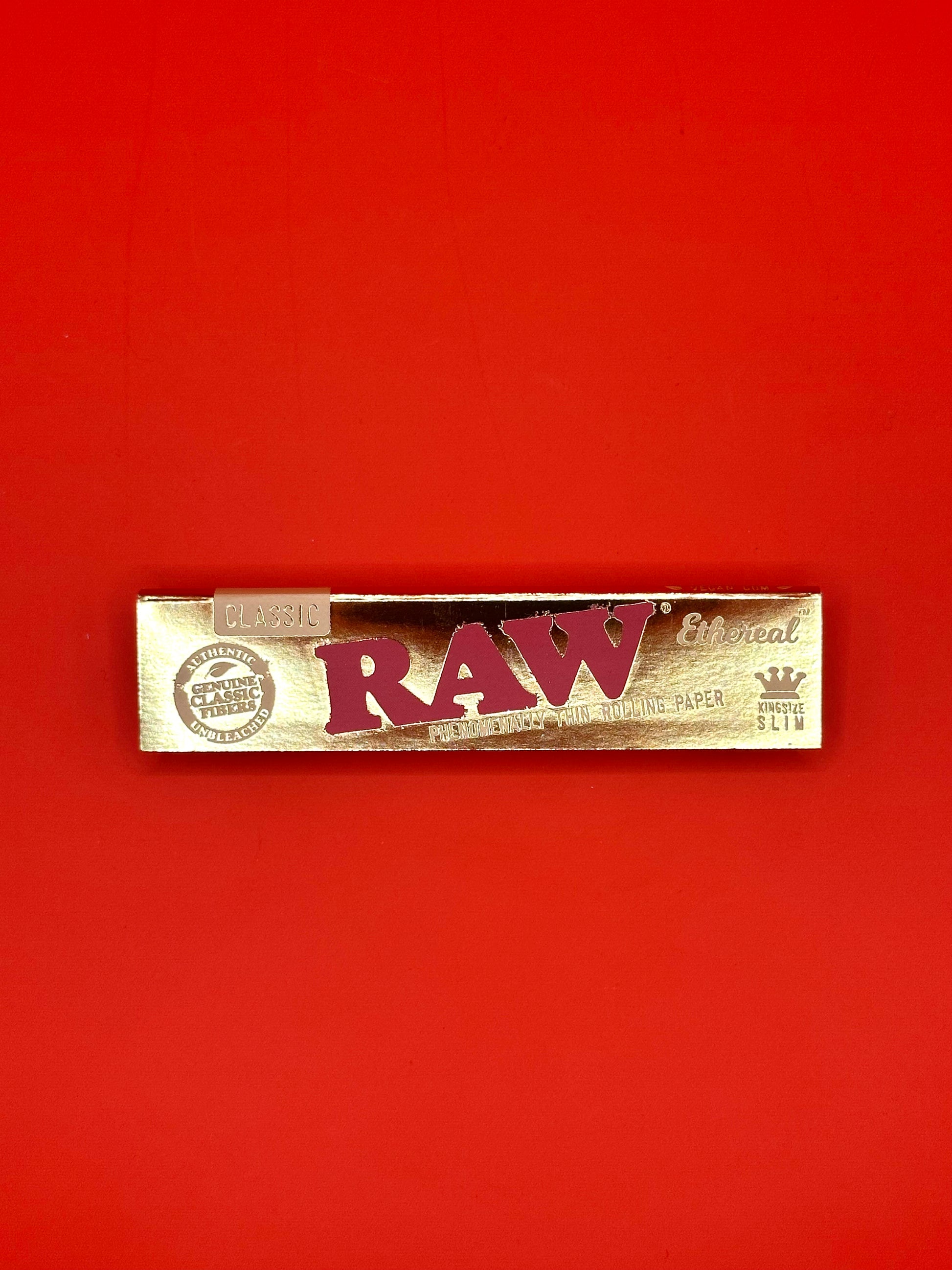 RAW Ethereal King Size Slim ultra thin unbleached vegan gum 