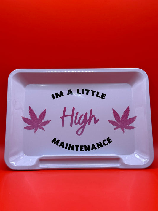 20.5 x 14.5cm, white rolling tray, size small
