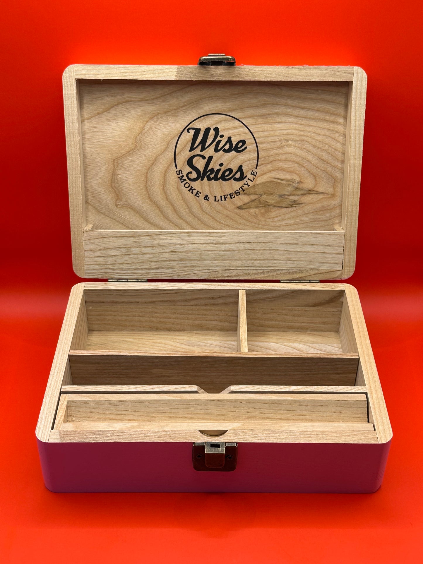 Large Wise Skies Rolling Box and Weed Storage