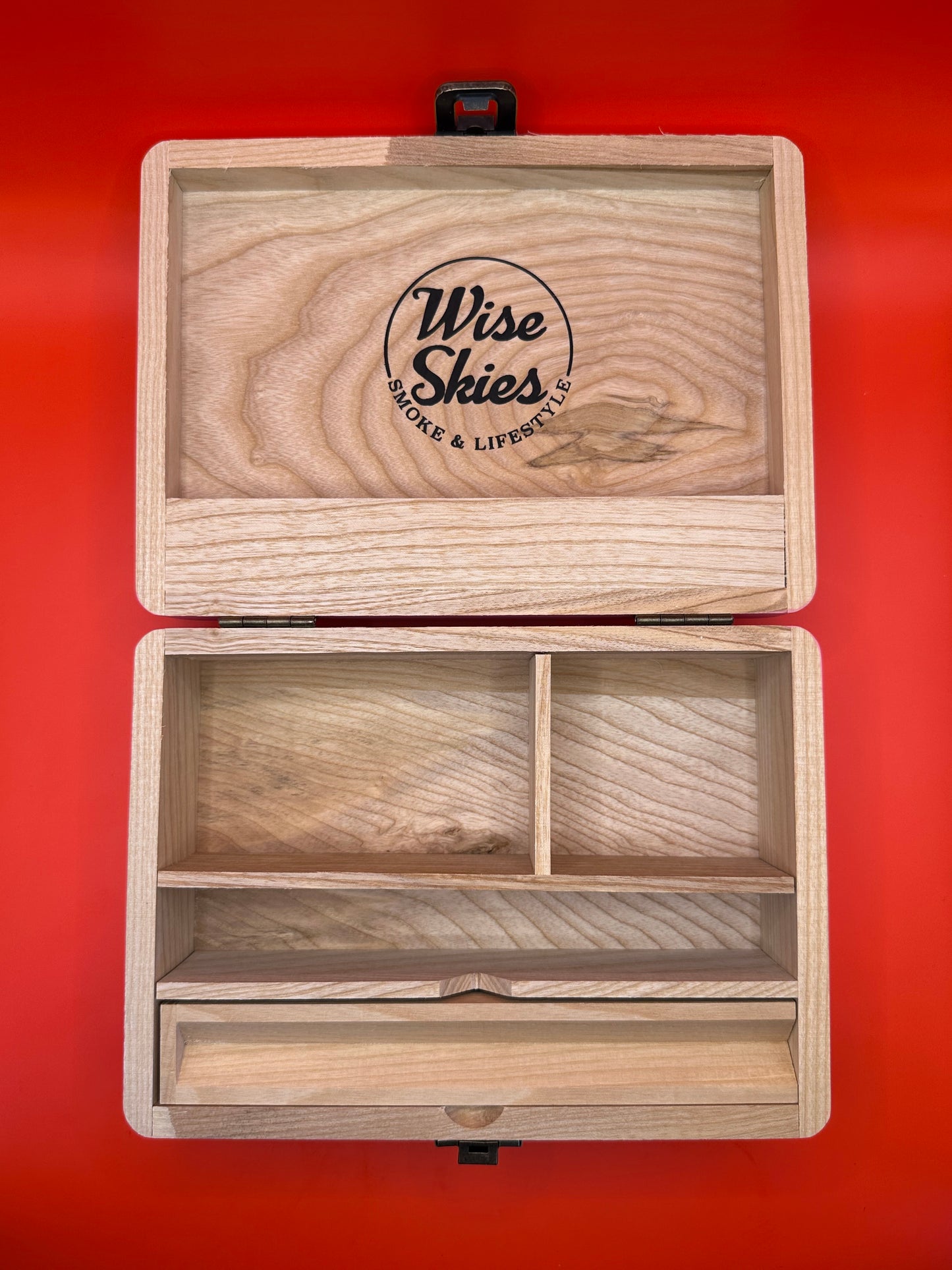 Large Wise Skies Rolling Box and Weed Storage