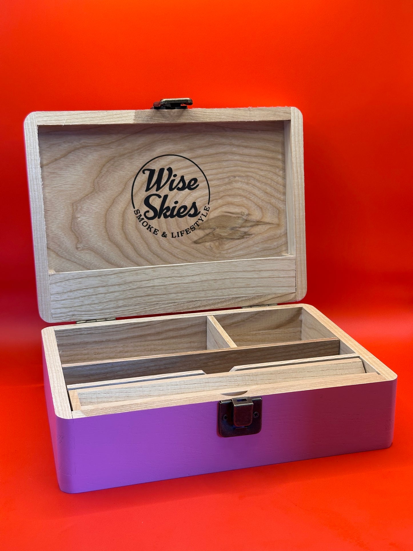 Large Wise Skies Rolling Box and Weed Storage