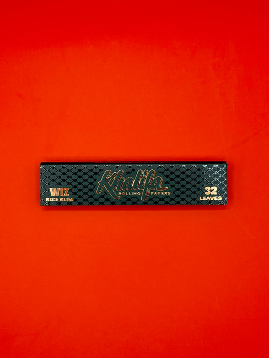 Wiz Khalifa King Size Slim Rolling Papers are a limited edition paper made with one of the most well known smokers in the world. Designed with Wiz Khalifa’s name and smoking culture behind them, these are made for people who want something a bit different from standard rolling papers.