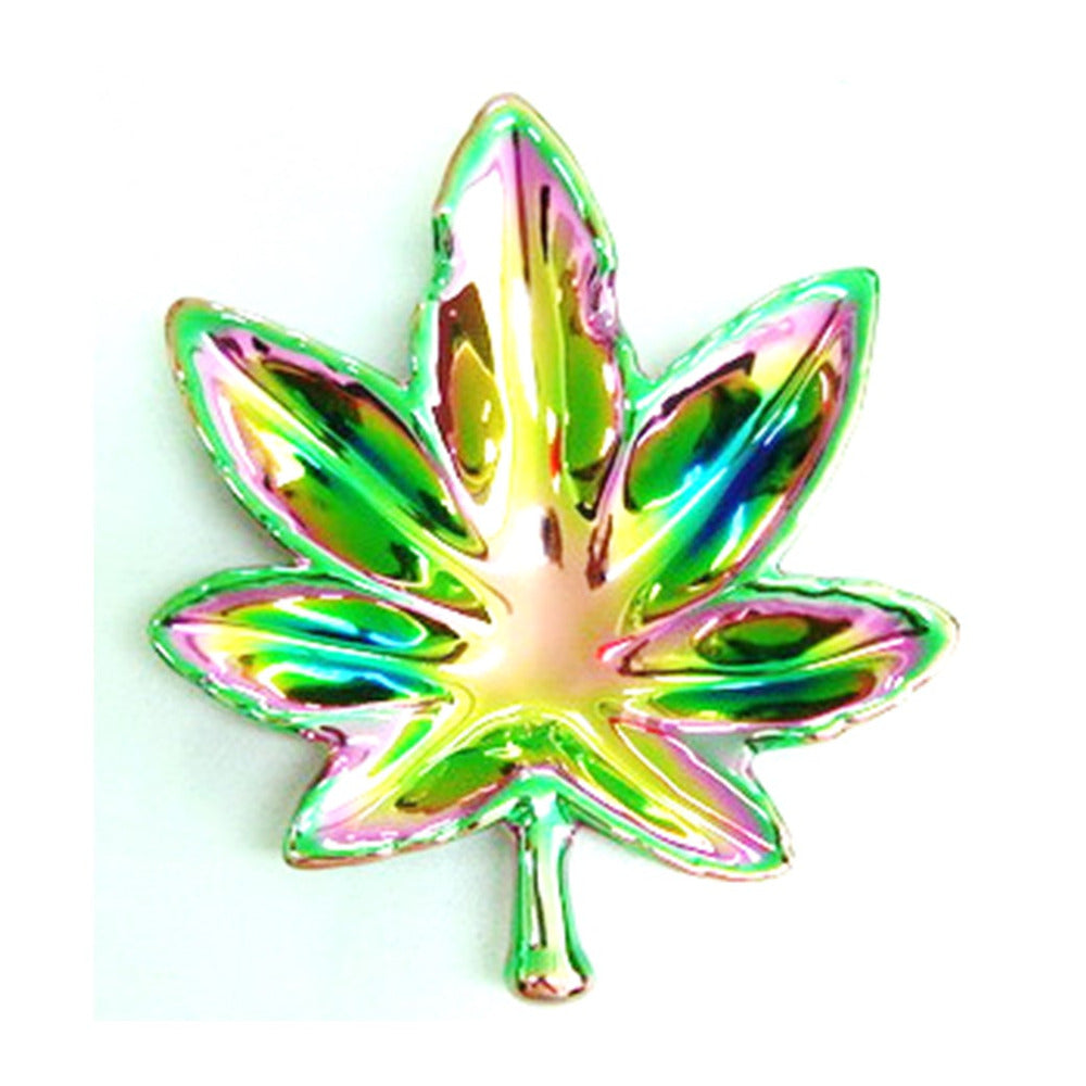 Wise Skies Crystal Weed Leaf Ashtray