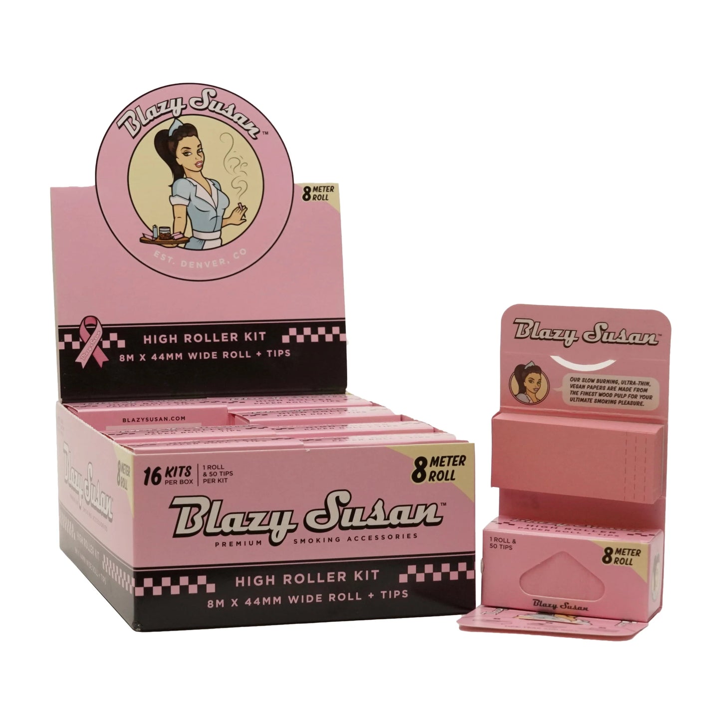 Blazy Susan Pink High Roller Kit (8 metre roll & tips)