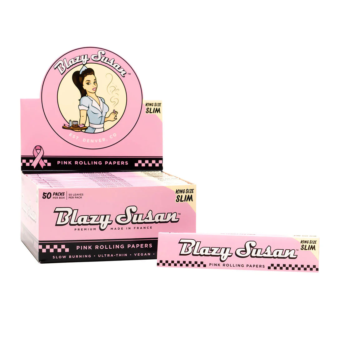 Blazy Susan King Size Slim Pink Rolling Papers