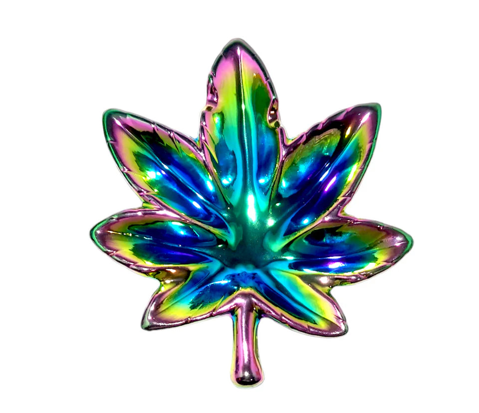 Wise Skies Crystal Weed Leaf Ashtray