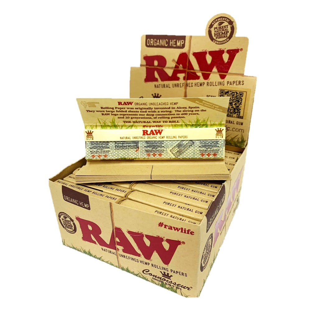 RAW Organic Connoisseur Rolling Papers + Tips